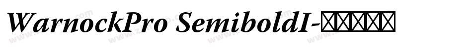 WarnockPro SemiboldI字体转换